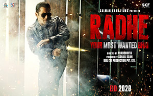 Salman Khan in the poster of his next Bollywood film as `Radhe Your Most Wanted Bhai`